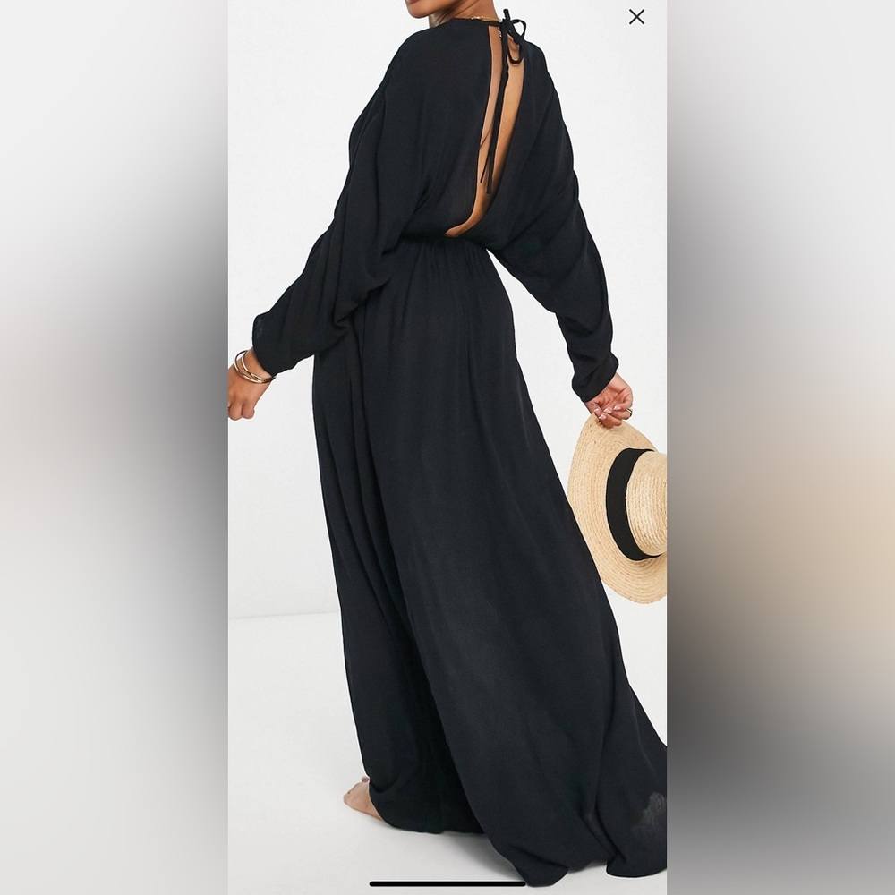 Black maxi dress, love the material and fit .